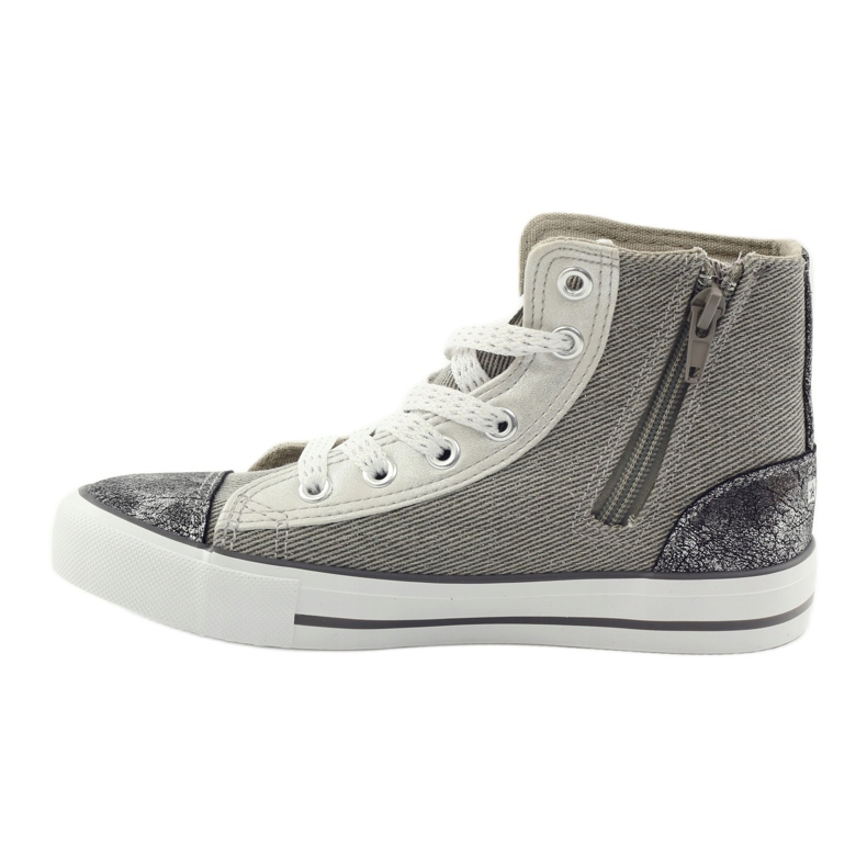 Big star 374068 sneakers con allacciatura a stella marrone grigio 1