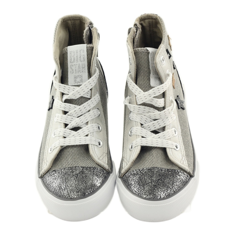 Big star 374068 sneakers con allacciatura a stella marrone grigio 3
