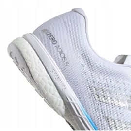Scarpe da corsa adidas adizero Adios 5 M FV7334 bianca blu argento 2