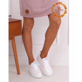 Scarpe sportive da donna bianche KK-203 WHITE / PINK bianco rosa 1