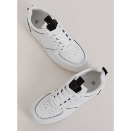 Scarpe sportive da donna bianche KK-203 WHITE / BLACK bianco nero 1