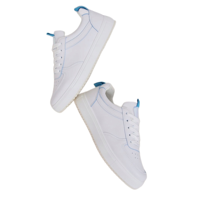 Scarpe sportive da donna bianche KK-203 BIANCO / BLU 1