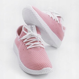 H935-5 scarpe sportive rosa slip-on 2