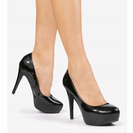 Décolleté eleganti su tacco XF12 nero 2