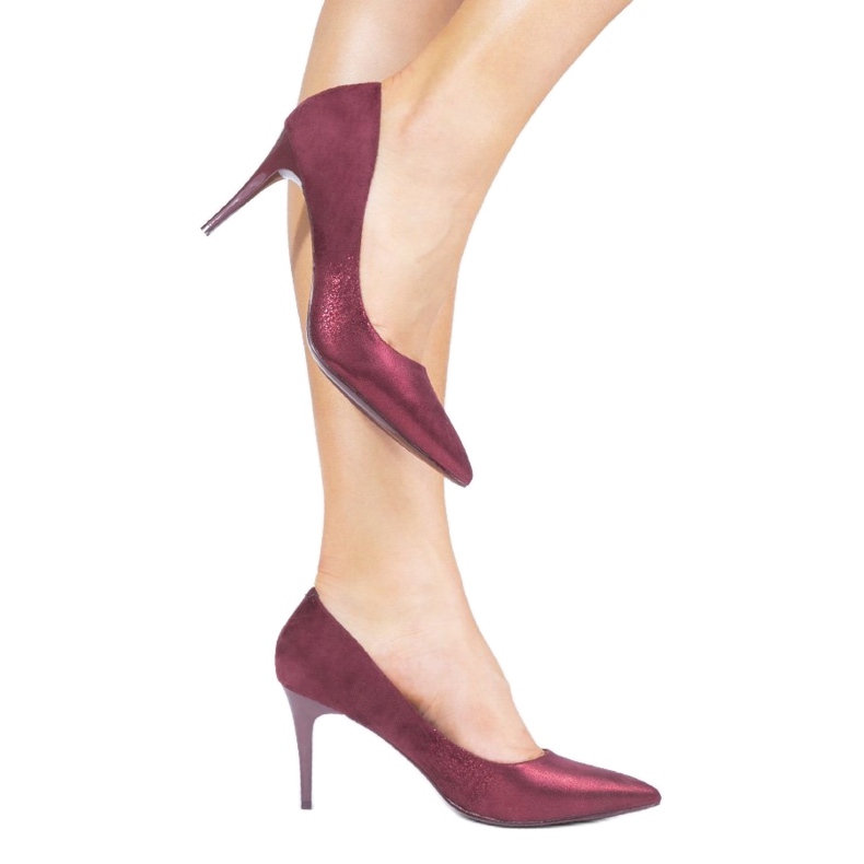 Décolleté in ecopelle rosa classico DD50P rosso 1