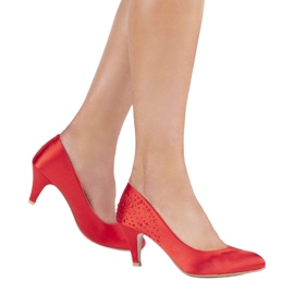 Décolleté rosse su spilla con zirconi MJ1440 rosso 1