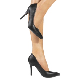 Décolleté nere opache sul tacco LEI-02-A nero 2