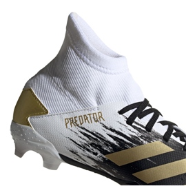 Scarpe da calcio Adidas Predator 20.3 Fg Jr FW9215 grigio/argento, bianco, nero, oro bianca 2