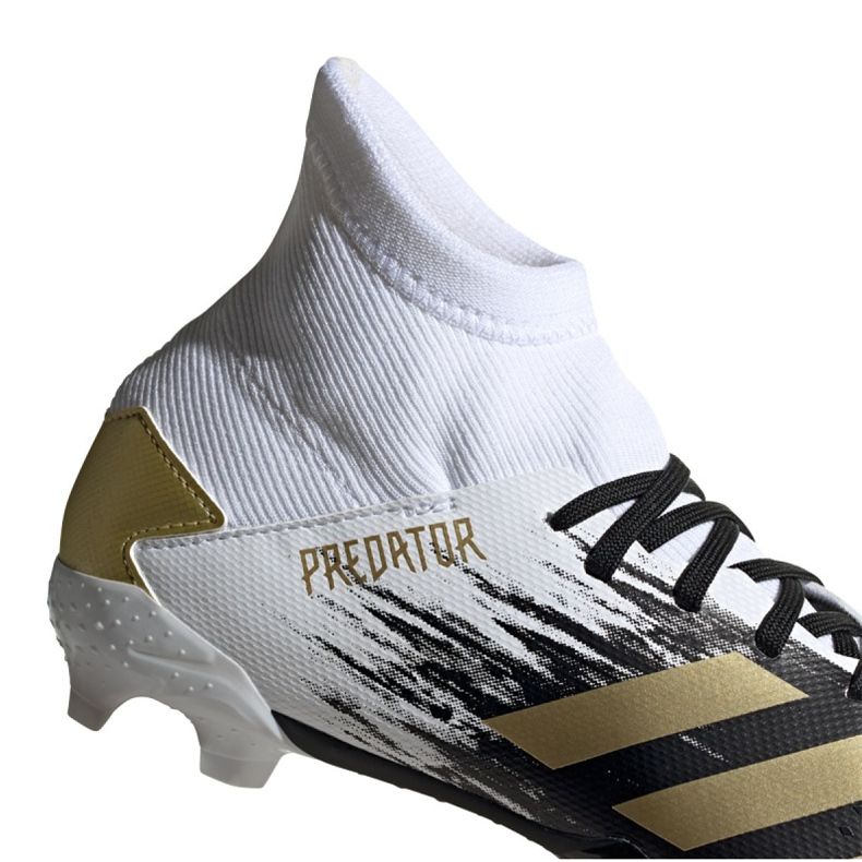 Scarpe da calcio Adidas Predator 20.3 Fg Jr FW9215 grigio/argento, bianco, nero, oro bianca 2