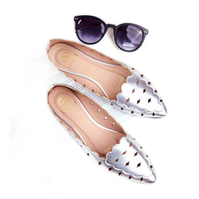 Lu Boo Ballerine da donna argento metallizzato Dianna 4