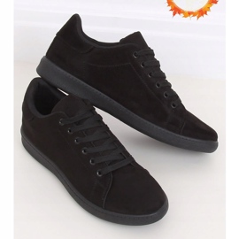 Sneakers nere da donna in camoscio nero 6301 1
