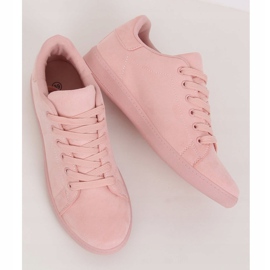 Sneakers da donna in camoscio rosa 6301 Pink 2