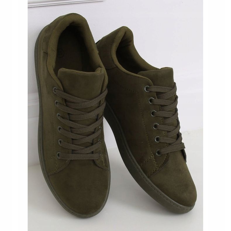 Sneakers da donna in camoscio verde 6301 Green 1