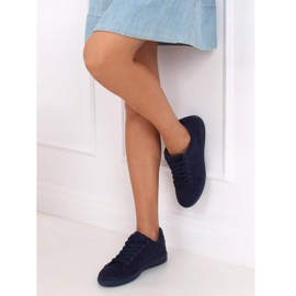 Sneakers da donna in camoscio blu navy 6301 2