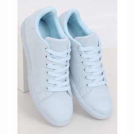Sneakers donna in camoscio blu 6301 L.BLUE 1