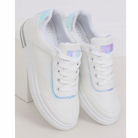 Sneakers da donna bianche 1239-Y Argento bianca grigio 1
