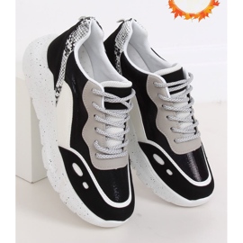Scarpe sportive in bianco e nero LL1771 Nero 1