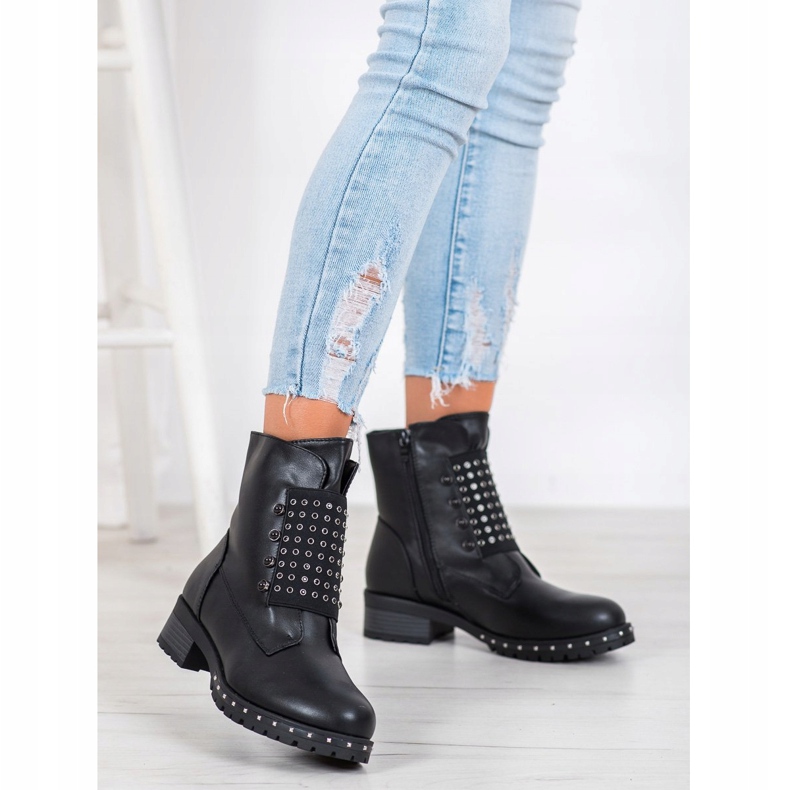 J. Star Lavoratori alla moda con strass nero 1