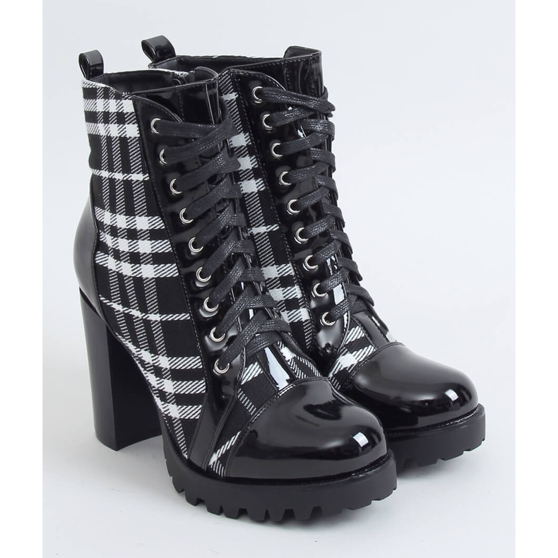 Tacchi alti neri a scacchi neri NS080P Black nero 2