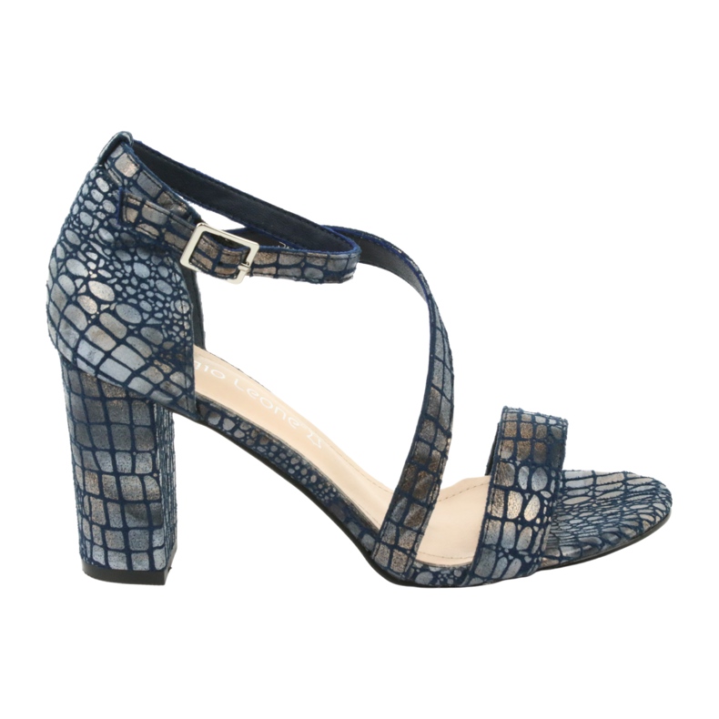 Sandali gladiatore Sergio Leone SK870 blu navy 7