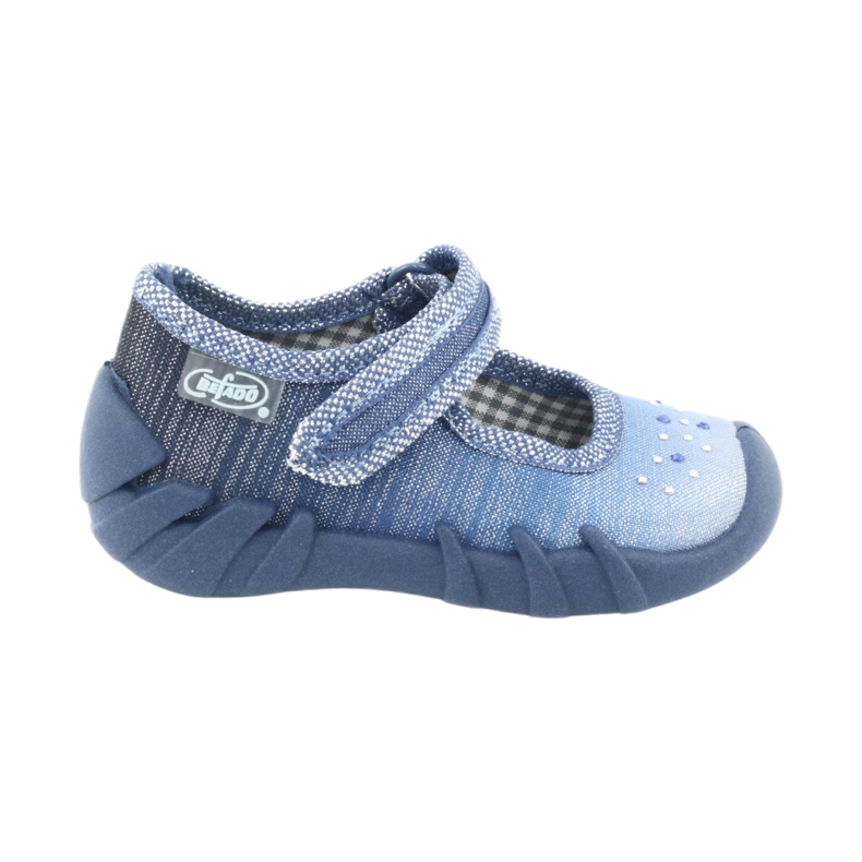 Scarpe per bambini Befado con zirconi 109P186 blu grigio 6