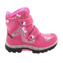 Stivali American Club con membrana HL27 farfalle rosa bianco nero 5