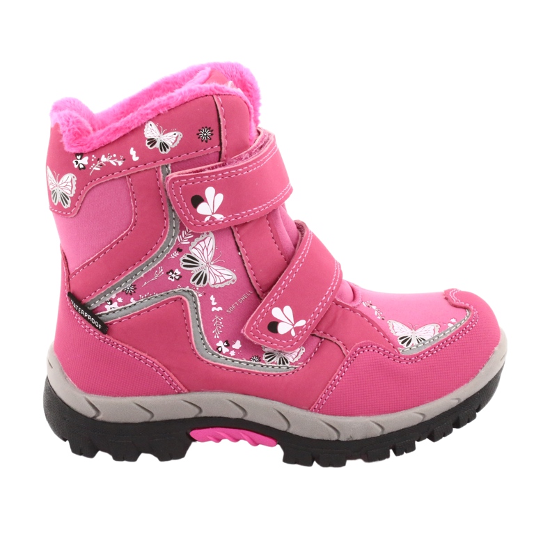 Stivali American Club con membrana HL27 farfalle rosa bianco nero 5