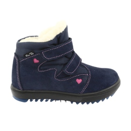 Stivali con membrana Ren But 3346 velcro blu navy rosa 6
