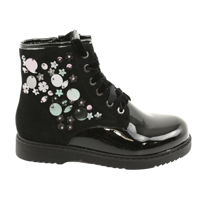 Stivali in paillettes laccate Evento 1433 nero 6