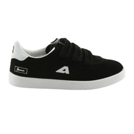 Scarpe sportive inserto in pelle American Club BS06 bianco nero 6