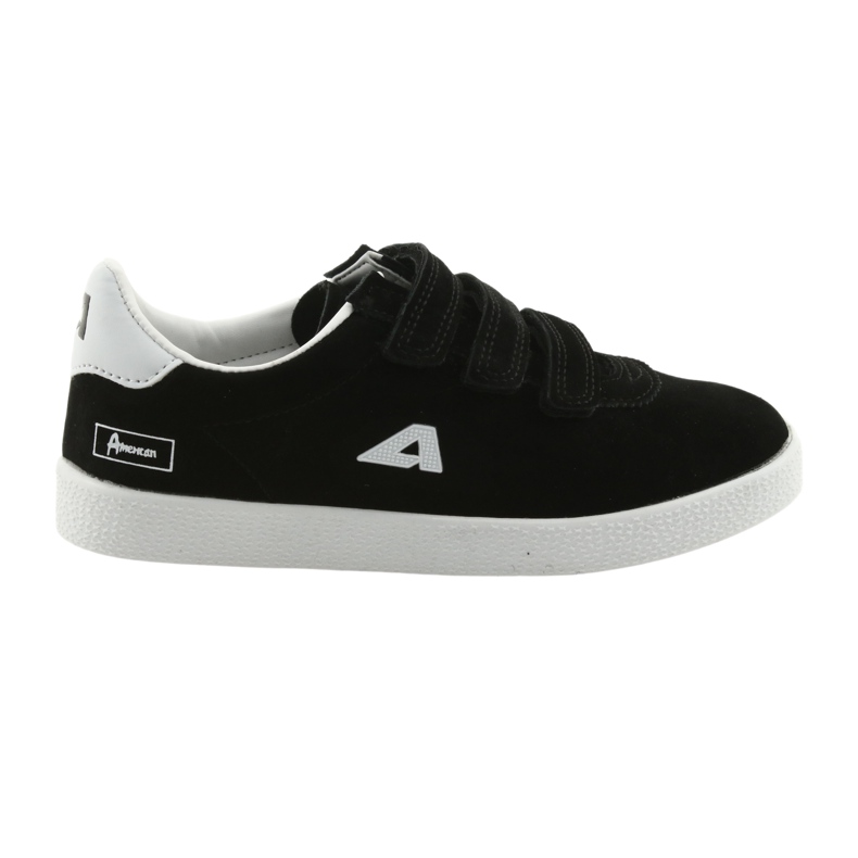 Scarpe sportive inserto in pelle American Club BS06 bianco nero 6