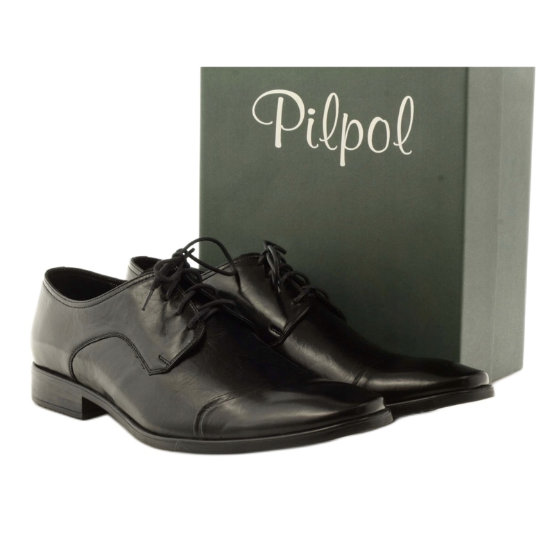 Scarpe da cerimonia in pelle Pilpol 1385 nere nero 4