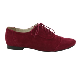 Stringate da donna in pelle Angello bordeaux multicolore 5