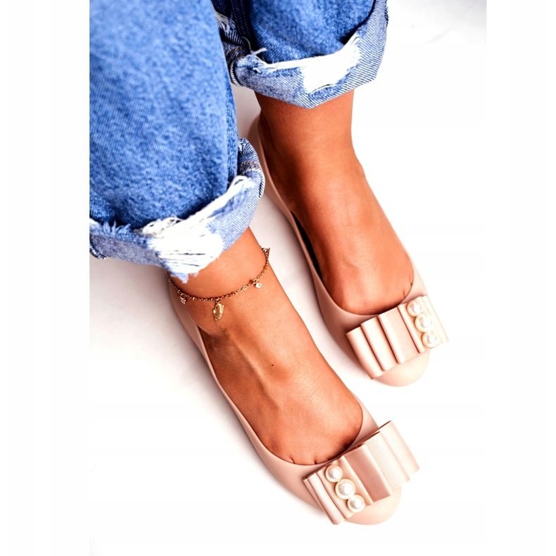 LU BOO Ballerine Gomma Meliski Fiocchi Beige Joleen 2