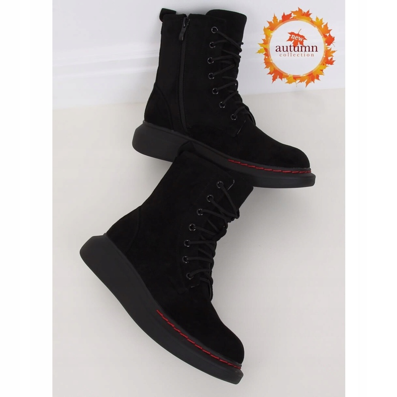 Stivali stringati neri NC1070 Nero 1