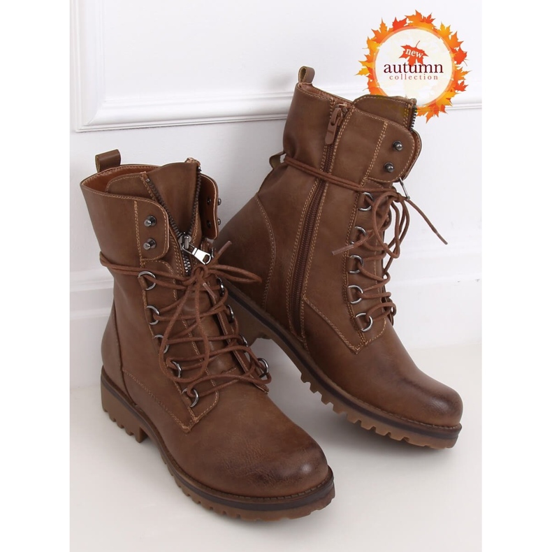Stivali militari marroni da lavoro BZ66017-KB Khaki marrone cachi 1