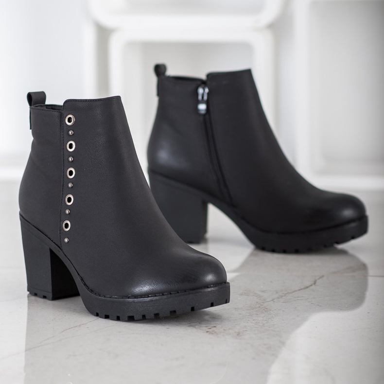 J. Star Stivaletti Neri Con Ornamento nero 1