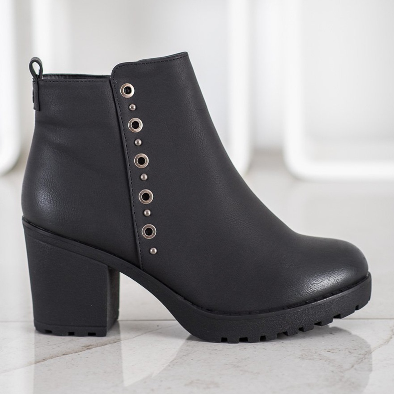 J. Star Stivaletti Neri Con Ornamento nero 2