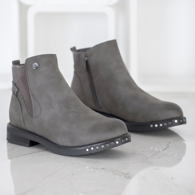 Goodin Stivali in ecopelle grigio 2