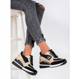 Vinceza Sneakers con zeppa Vincez nero giallo 1