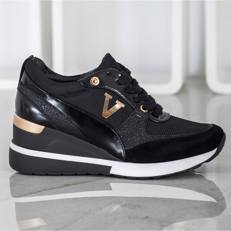 Vinceza Sneakers con zeppa Vincez nero 1
