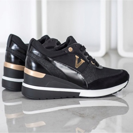 Vinceza Sneakers con zeppa Vincez nero 2