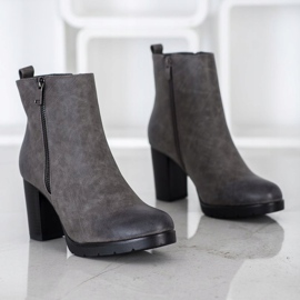 J. Star Stivali da donna in ecopelle grigio 1