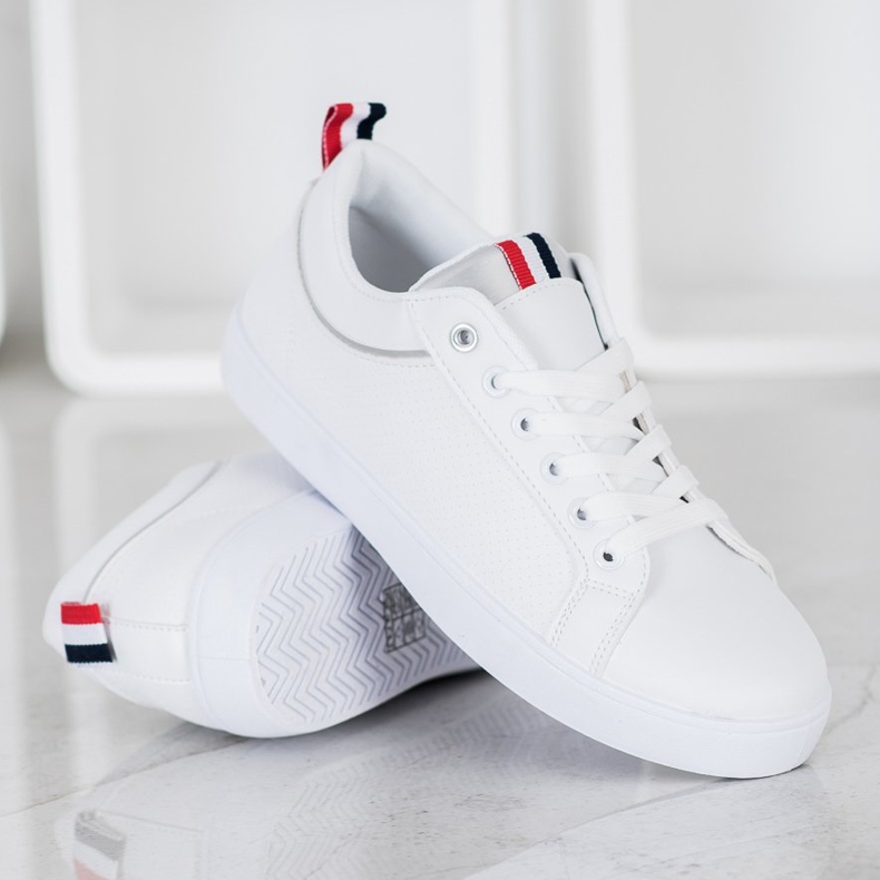 SHELOVET Sneakers Alla Moda Con Ecopelle bianco 1