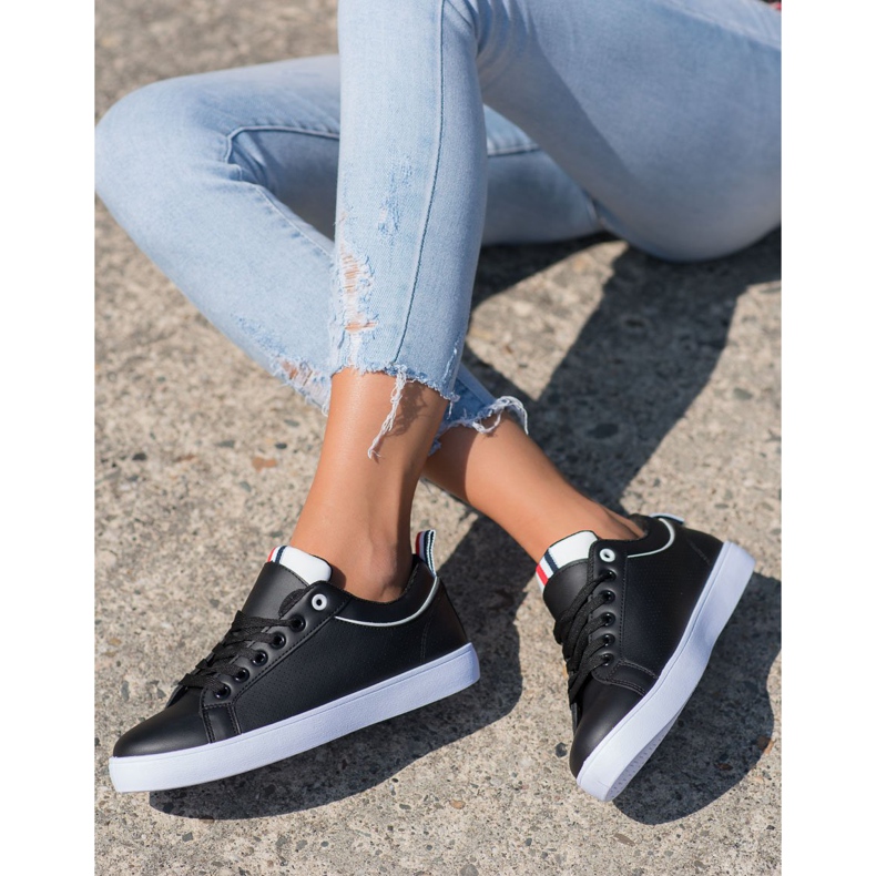 SHELOVET Sneakers Alla Moda Con Ecopelle nero 2