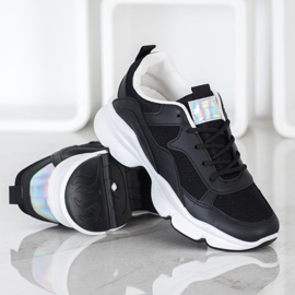 SHELOVET Comode scarpe da ginnastica nere nero 1