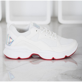 SHELOVET Comode scarpe da ginnastica bianche bianca 1