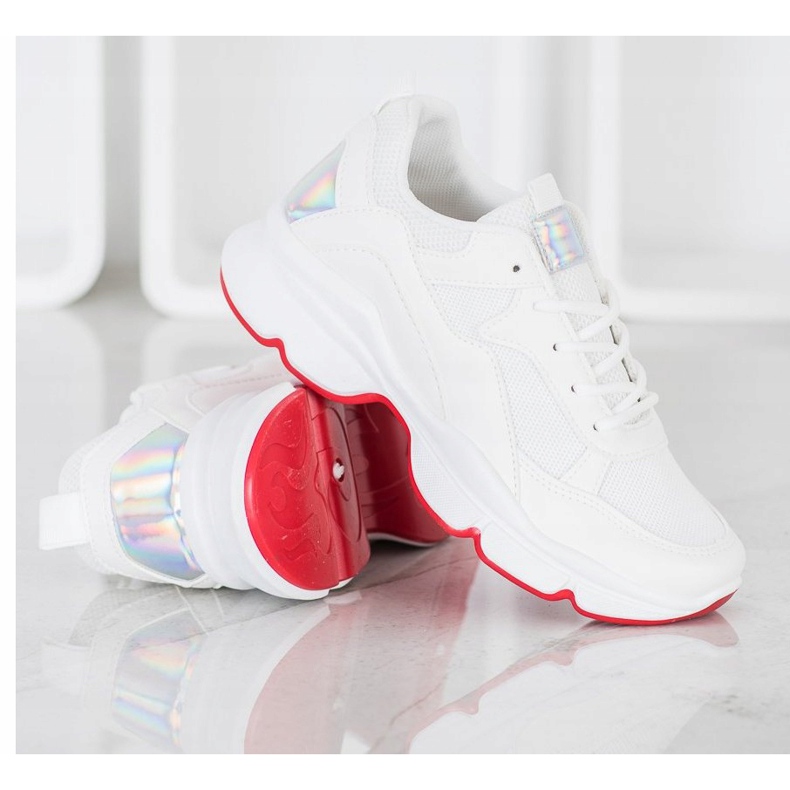 SHELOVET Comode scarpe da ginnastica bianche bianca 2