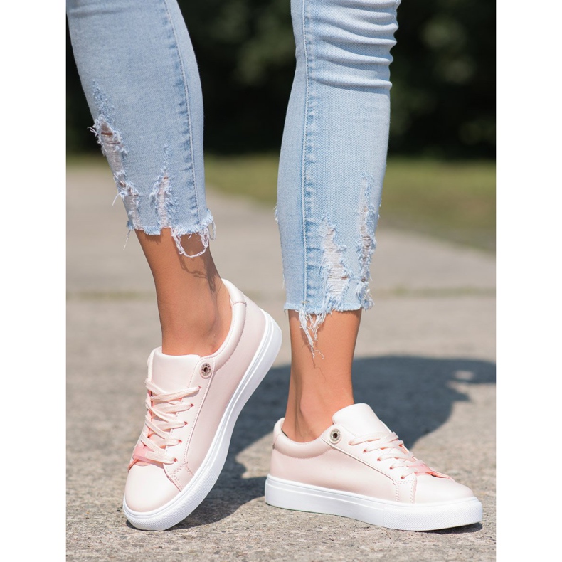 SHELOVET Sneakers Con Ecopelle rosa 2