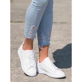 SHELOVET Scarpe da ginnastica bianche casual bianca 2